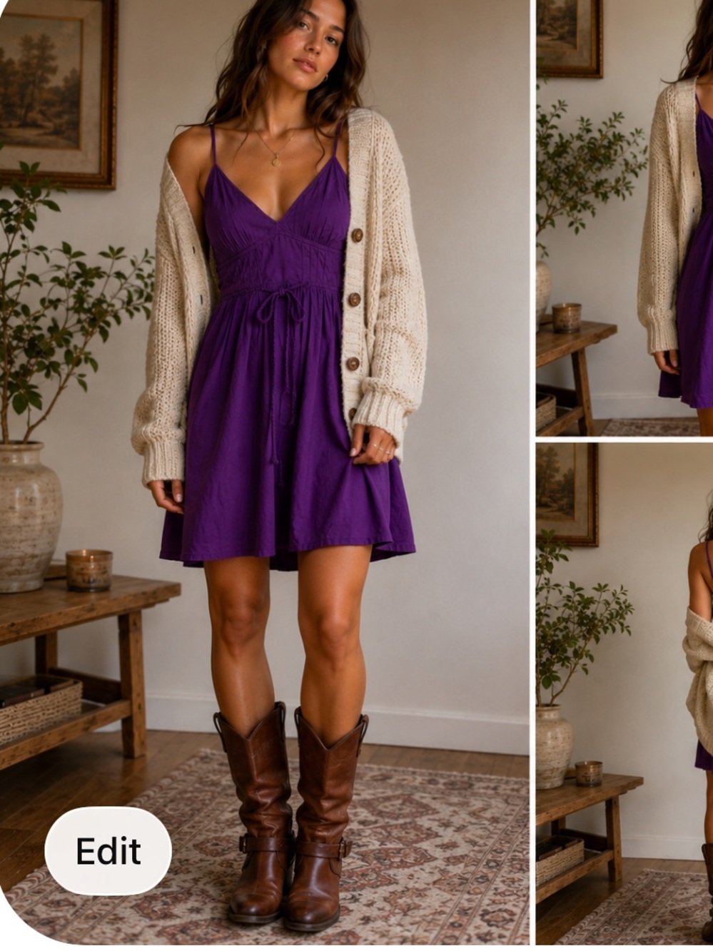 Y2K American Eagle Womens Purple Babydoll Mini Dress Size 0 Fairy Whimsigoth